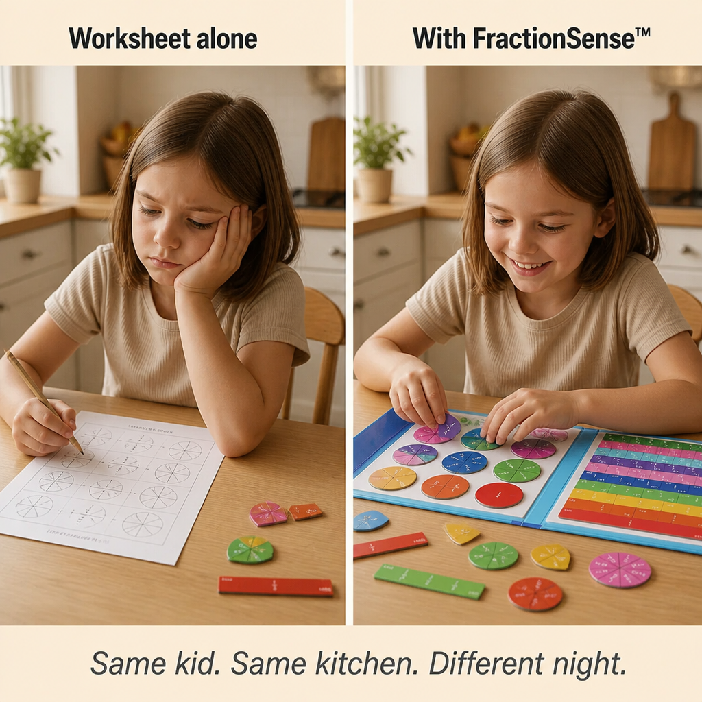 FractionSense™ — Make Fractions Finally Click With Magnetic Pieces Kids Actually Move