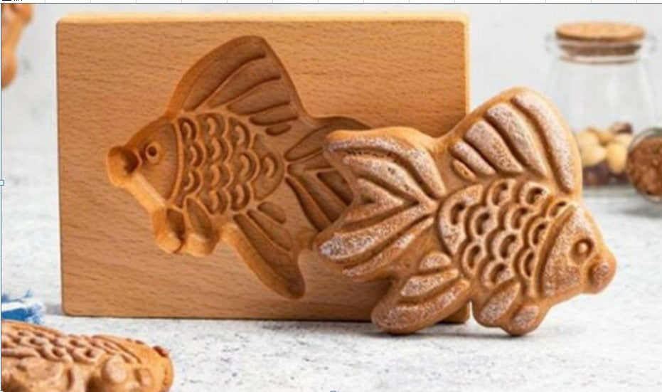 Wood patterned Cookie cutter - Embossing Mold For Cookies