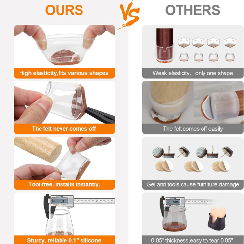 SlipShield Guards — Furniture Leg Floor Protectors Pads
