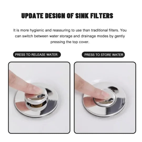 FlowGuard Stainless Steel Sink Drain Filter for Kitchen and Bathroom