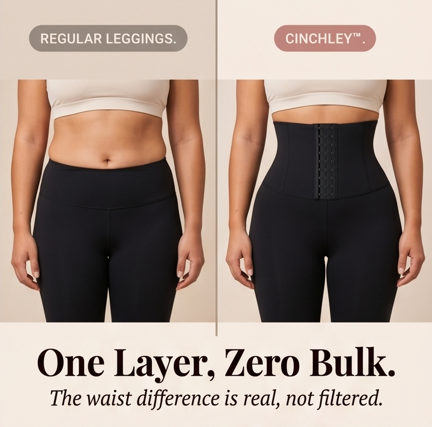 Cinchley™ – High-Waist Corset Leggings with Adjustable Cinch