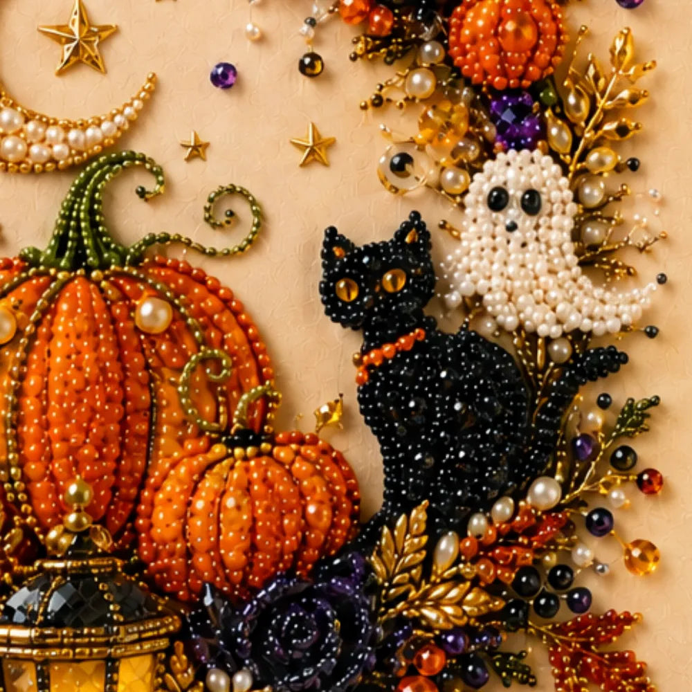 Halloween Pearl Bead Craft Kit for Cozy Wall Art & DIY
