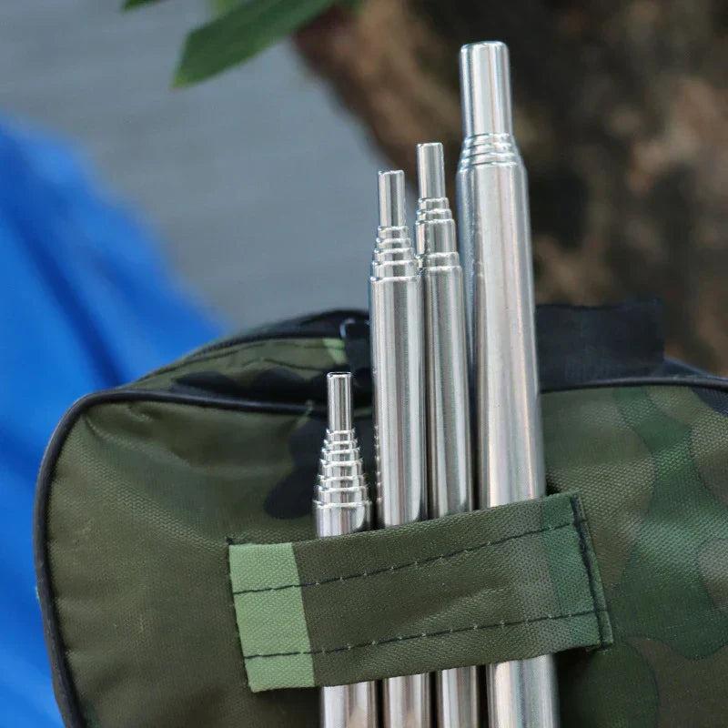 Camping Fire Blower - Collapsible Stainless Steel Pipe
