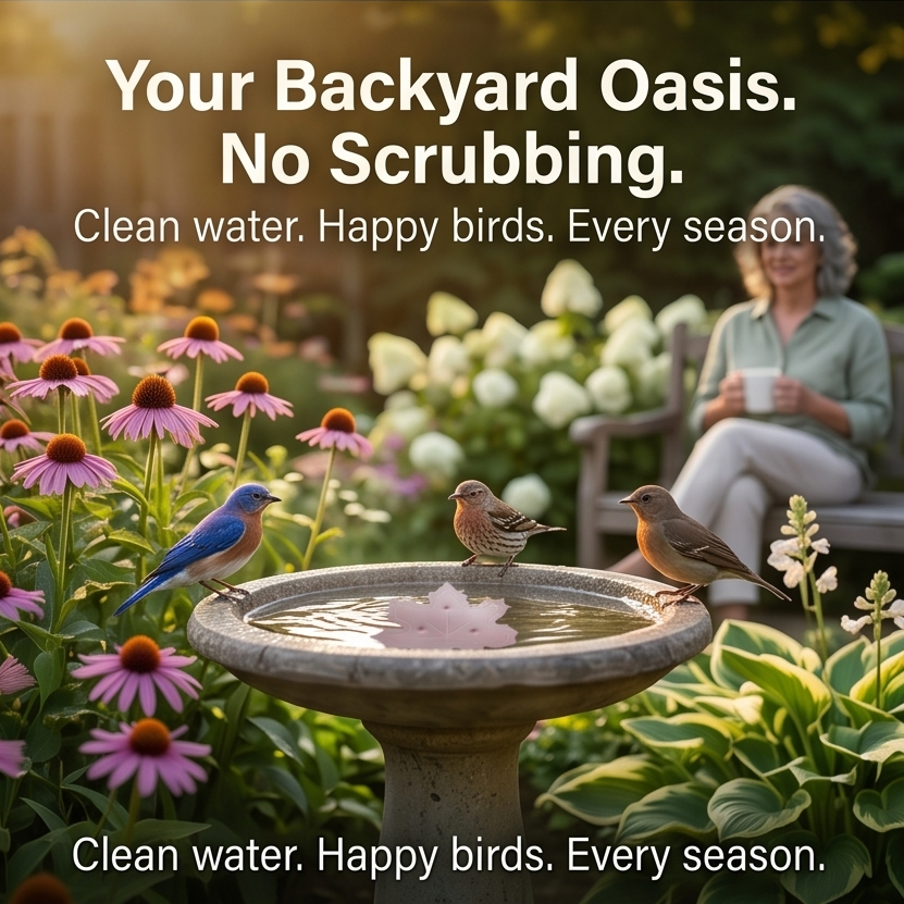 Coppera™ — Copper Leaf Bird Bath Purifier for Algae