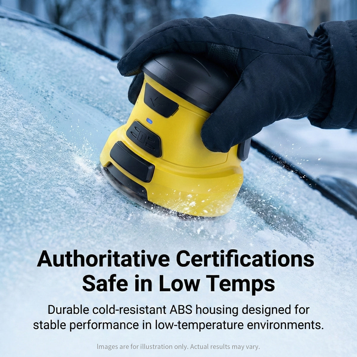 Battery-Powered Ice Scraper for Car Windows