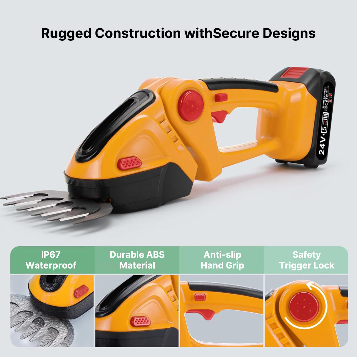 Compact Battery-Powered Hedge Trimmer