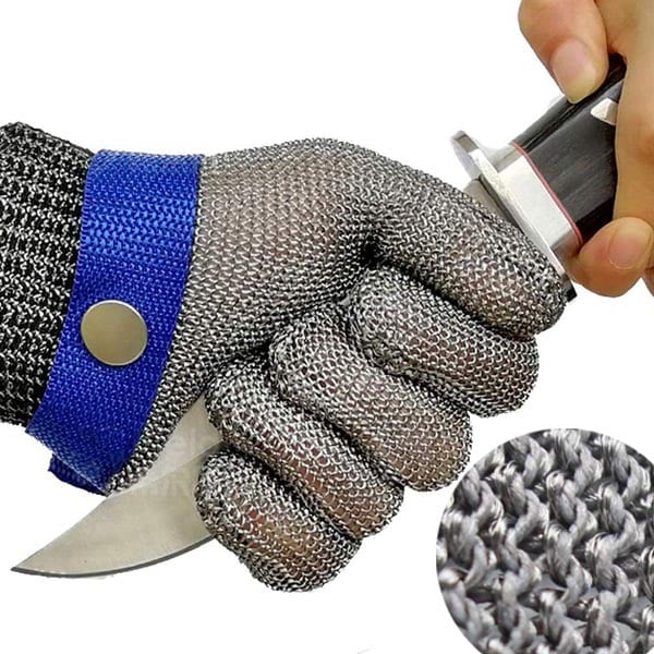 Adjustable Cuff Mesh Gloves – Durable Stainless Steel Safety for Handling