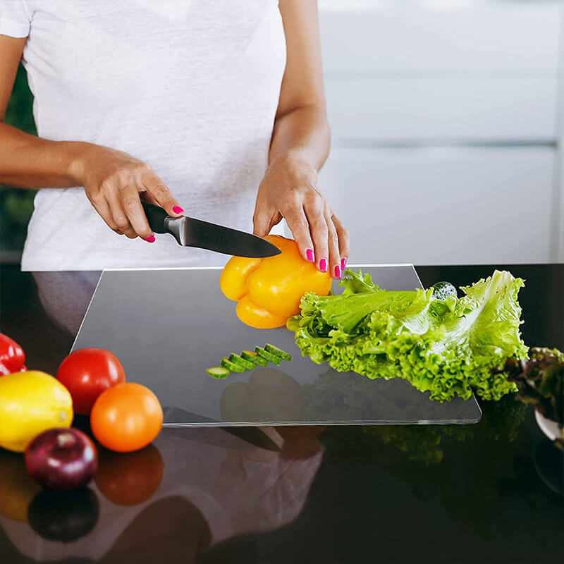 Glass Cutting Board with Non-Slip Base – Safe Surface for Food Prep