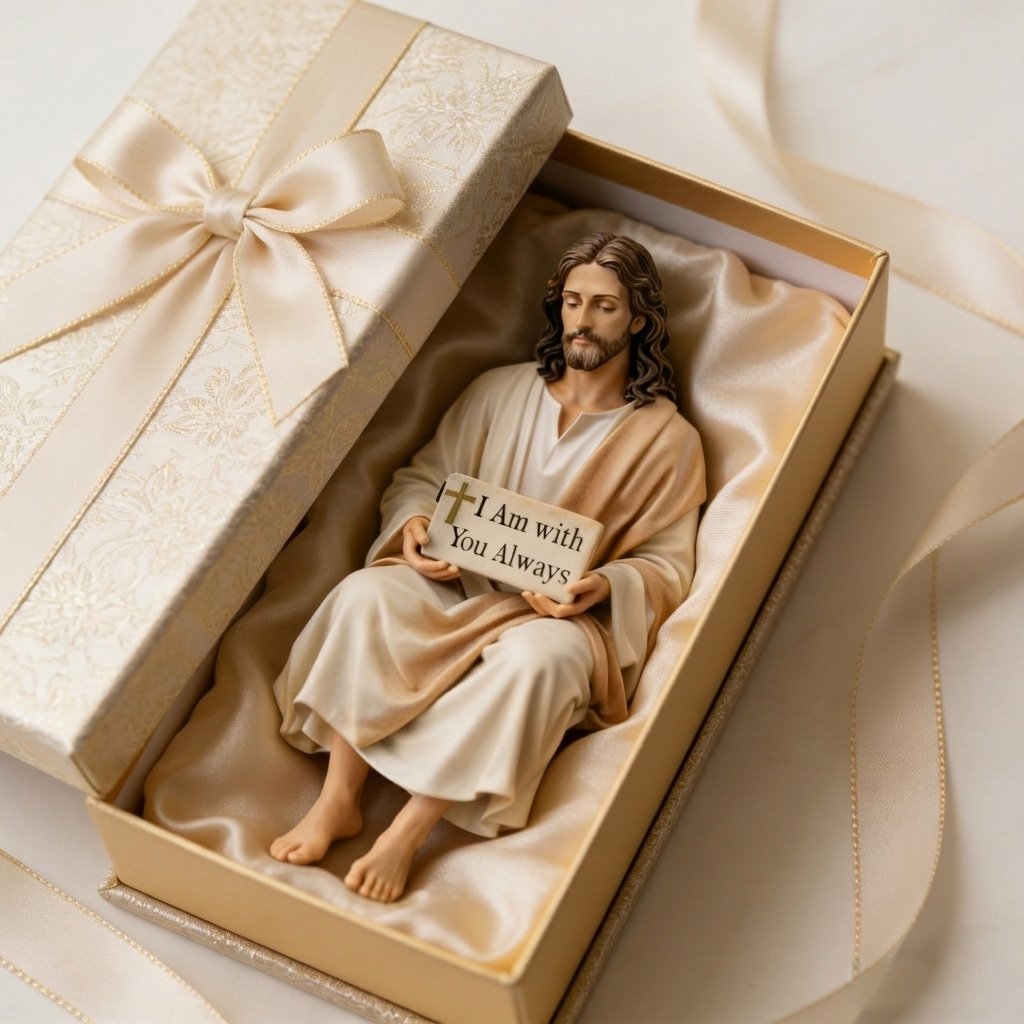 Handcrafted Jesus Figurine Desk Companion for Home Decor & Gifts