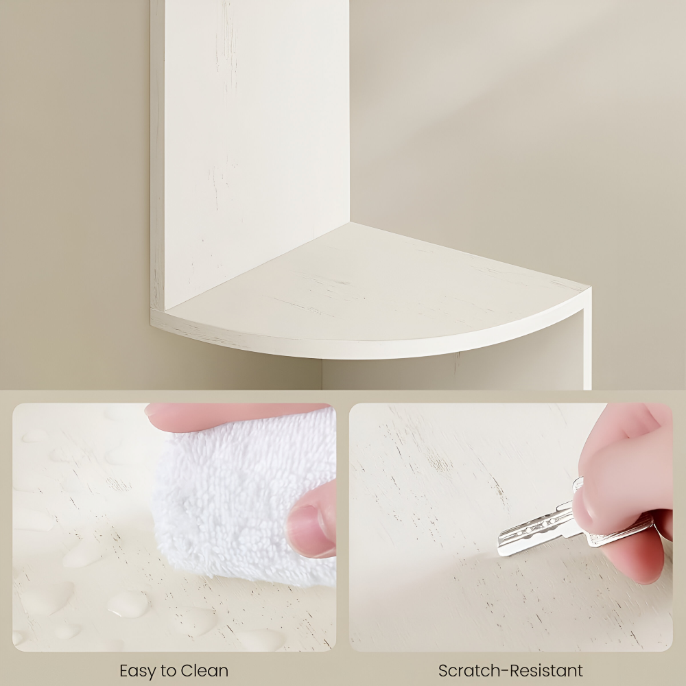 Corner Shelf 5 Tiers | Zigzag Style with Shelves | Space-Saving Corner Fit | CornerZig