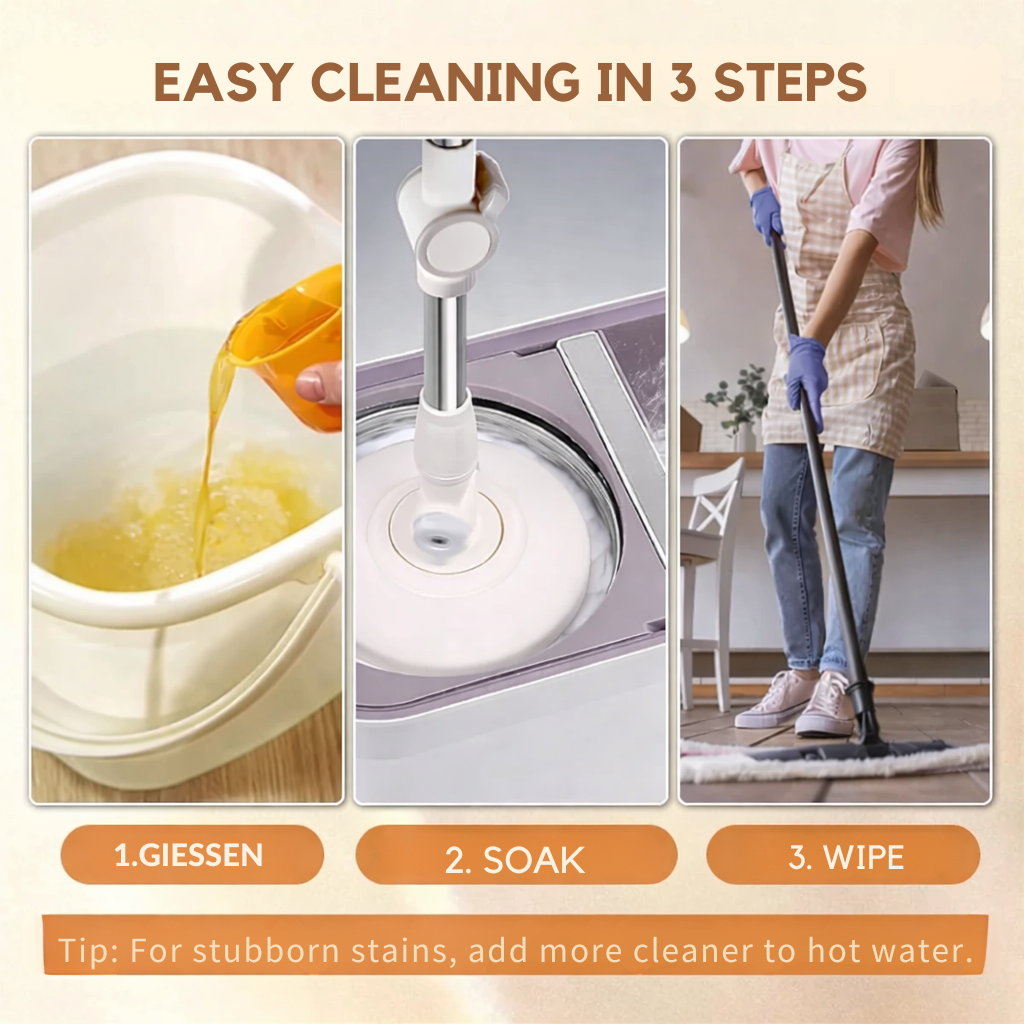 Floor Mop | Floor Cleaning Tool with Polish | Cleans and Protects in One Swipe | CleanerPro