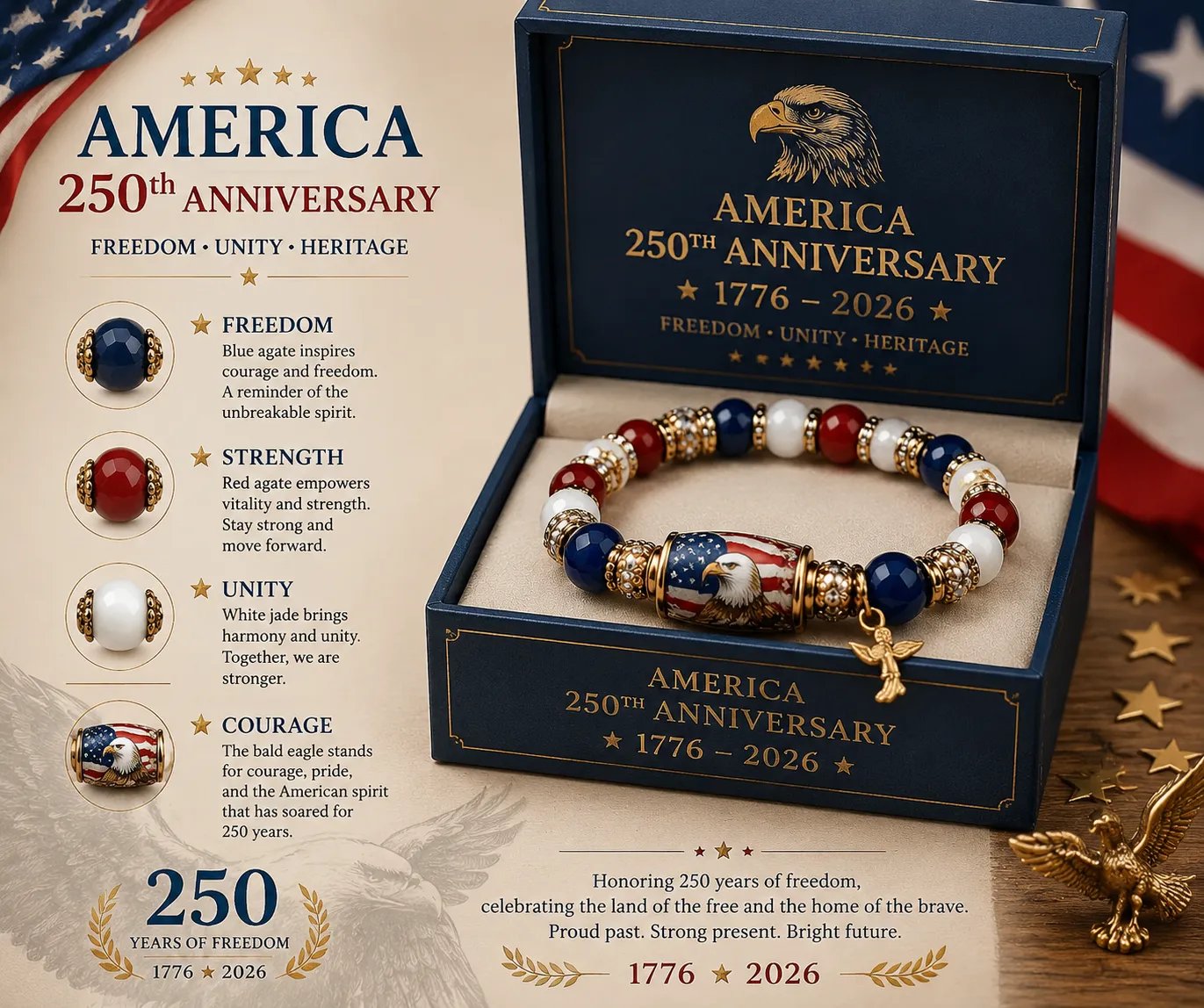 LAST DAY 50% OFF -  Celebrate Freedom & Honor  | USA 250th Anniversary Limited Edition Collection