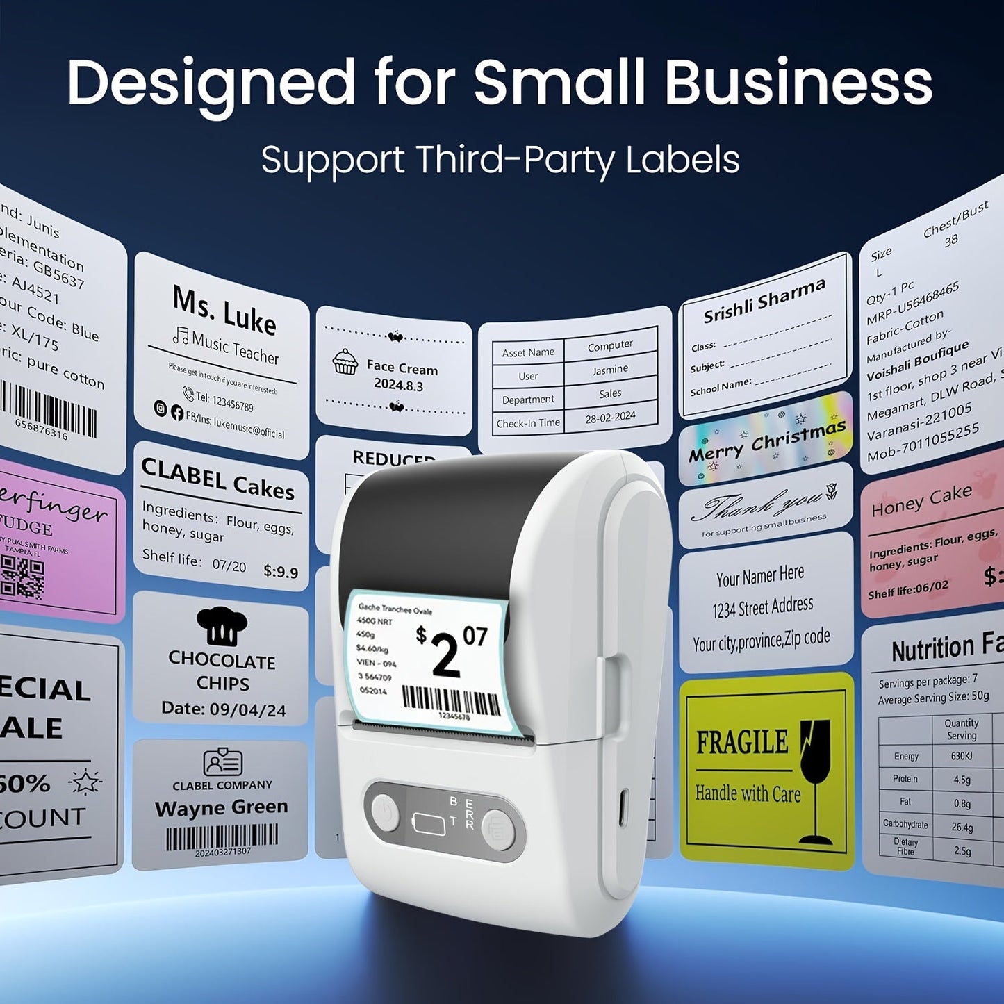 Compact Label Printer for Effortless, Ink-Free Labeling Anytime