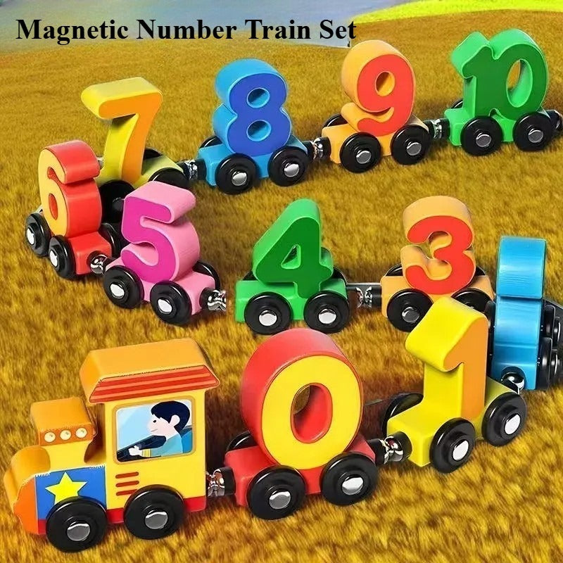 MagnaTrain Number Pull Toy - Engaging Learning Game for Young Math Whizzes