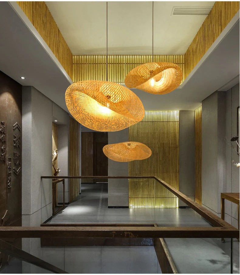 Handcrafted Bamboo Pendant Light – Cozy Glow Through Natural Weave