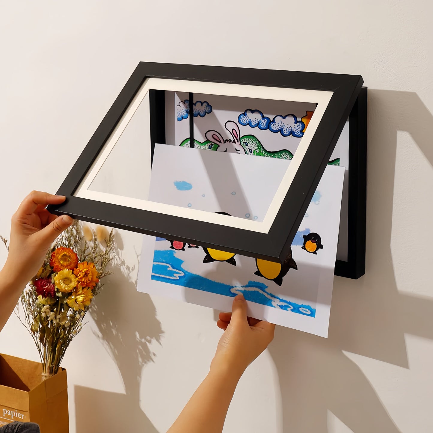Artivoice — Kids Art Display Frame with Front-Opening Storage