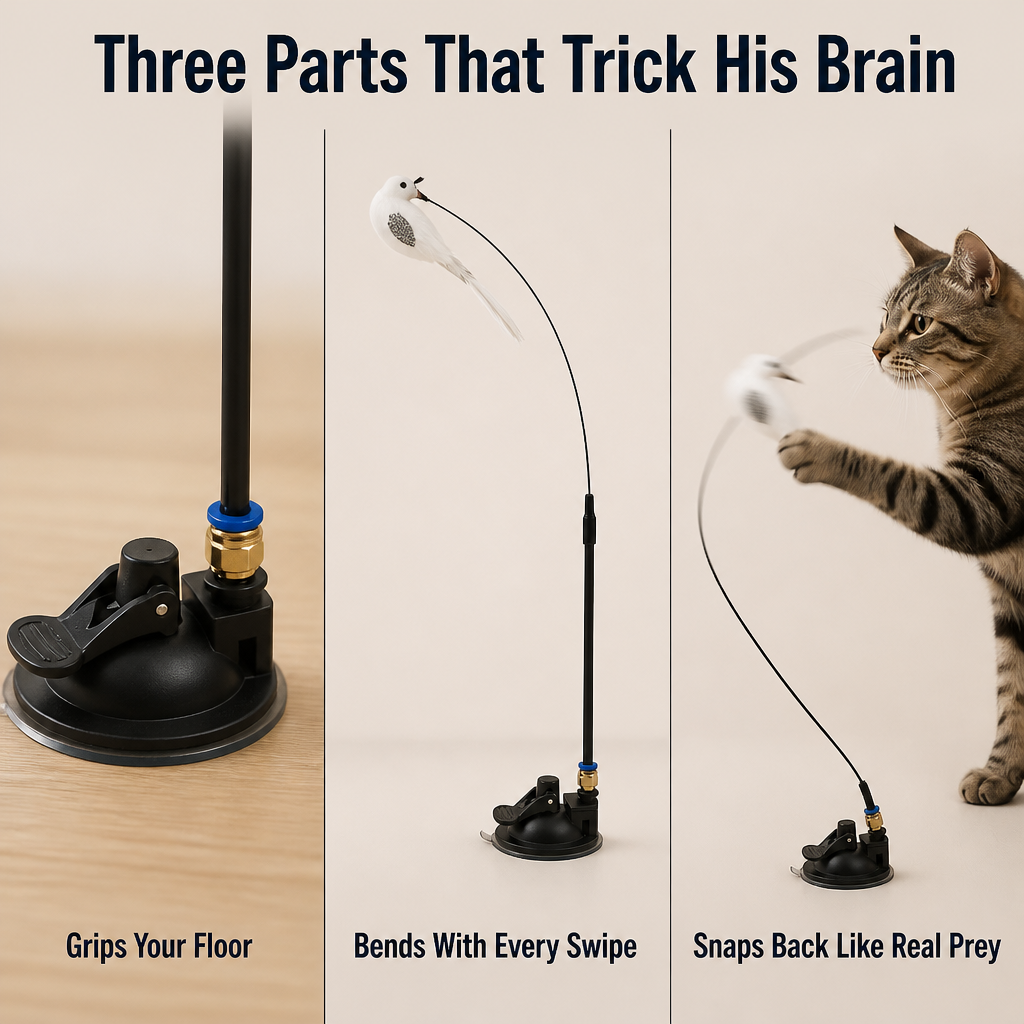 FeliFrenzy™ — Stick It Down, Walk Away, Watch Your Cat Hunt for Hours