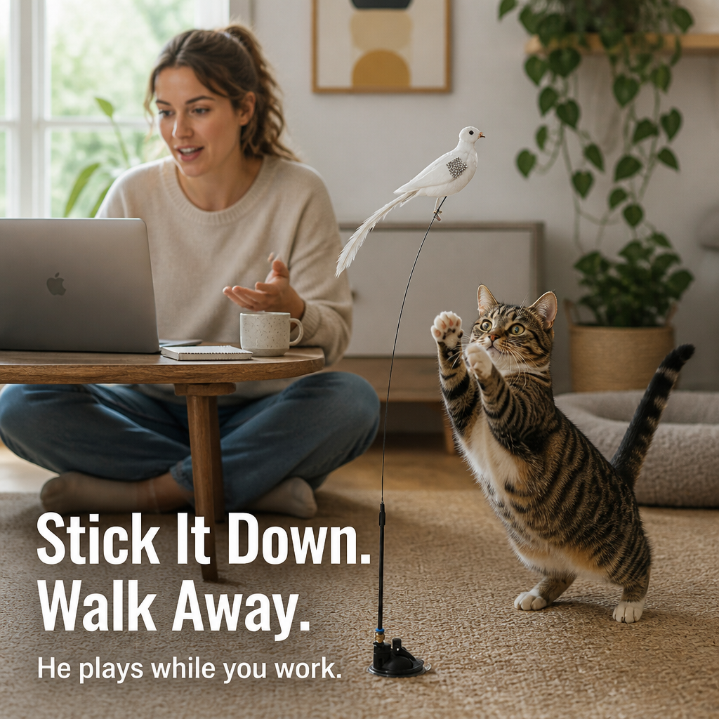FeliFrenzy™ — Stick It Down, Walk Away, Watch Your Cat Hunt for Hours