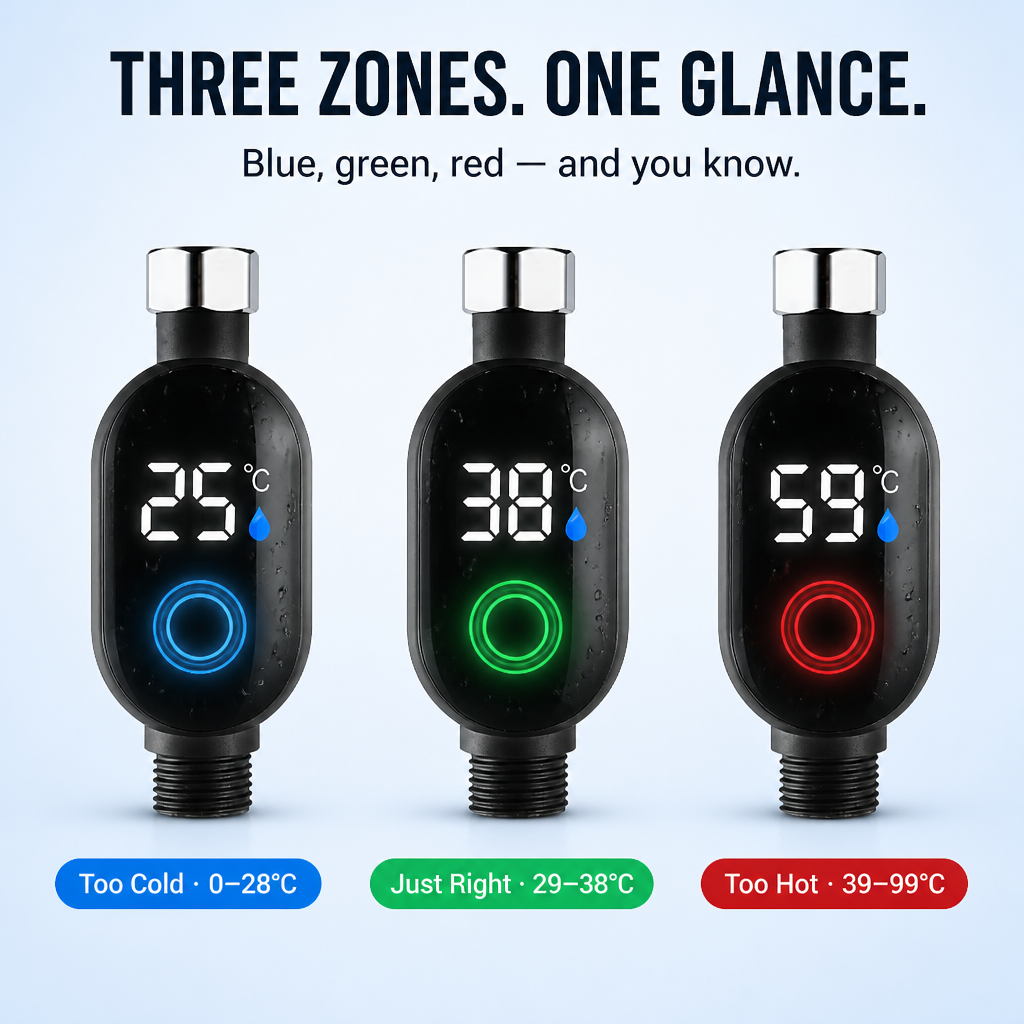 LushVibe™ — Read the Exact Water Temperature Before It Touches Skin