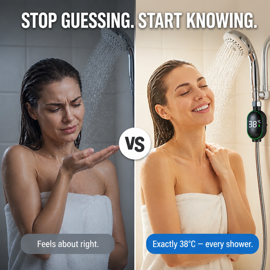 LushVibe™ — Read the Exact Water Temperature Before It Touches Skin