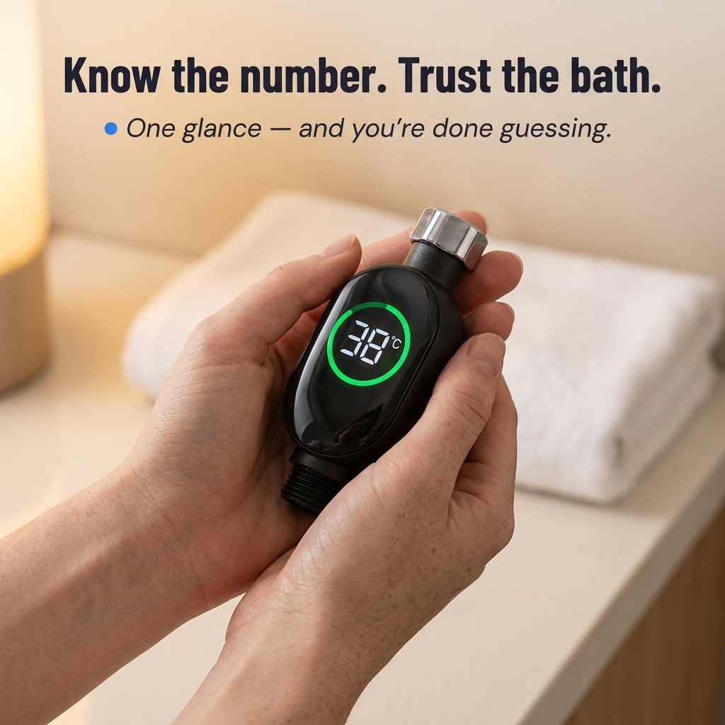 LushVibe™ — Read the Exact Water Temperature Before It Touches Skin