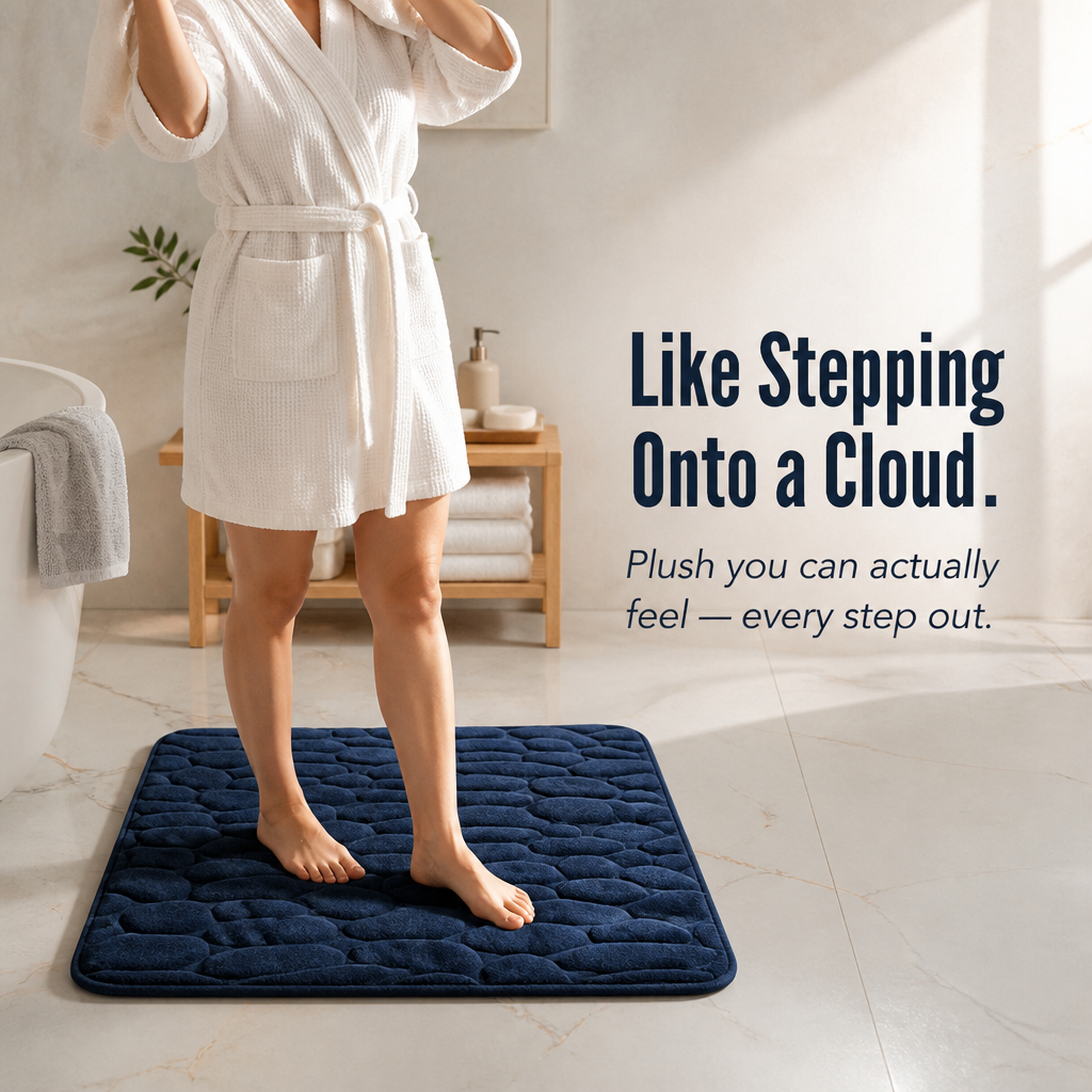 EverLux™ — Step Onto Plush Cobblestones That Grip Tile and Dry in Seconds