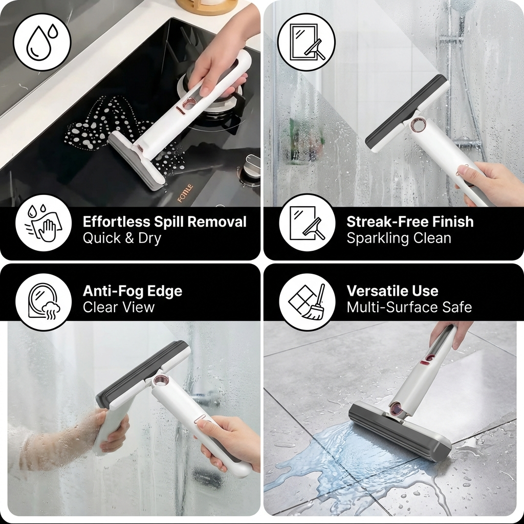 Compact Cleaning Wand with Squeegee