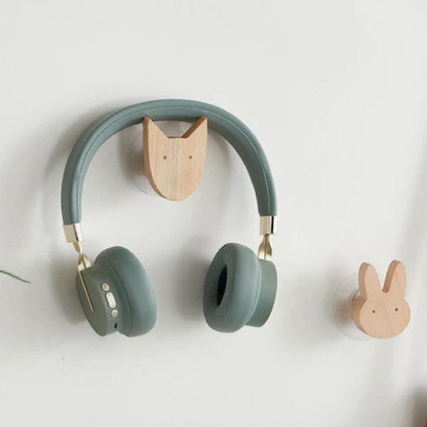 NordicPals - Wooden Animal Wall Hooks Set