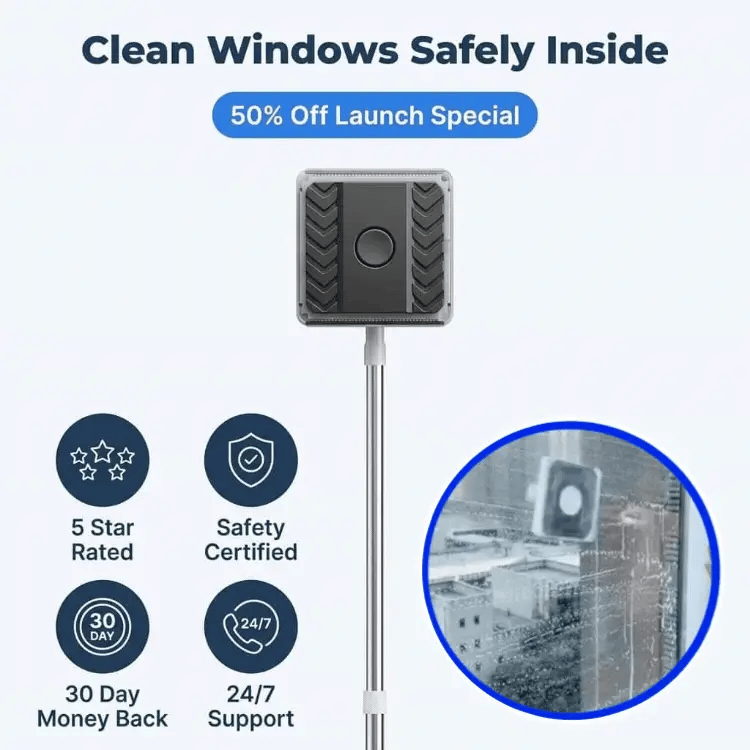 DualWipe - Extendable Exterior Glass Cleaner