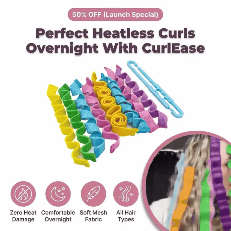 CurlEase - Heatless Curling Ribbons