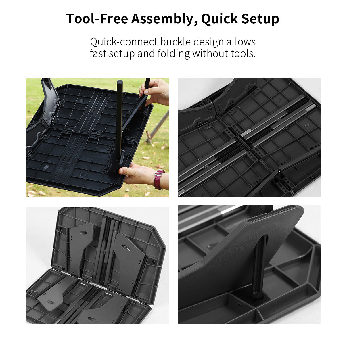Lightweight Folding Camping Table with Adjustable Height
