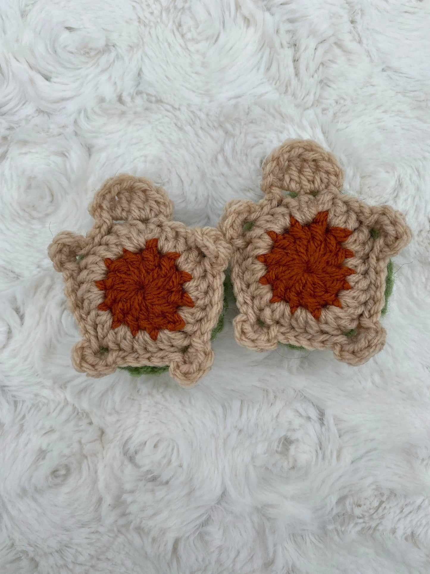 Turtle memory game (crocheted finished product)