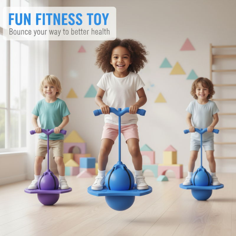 BounceVortex — Kids Balance Hopper Ball with Handle for Active Play