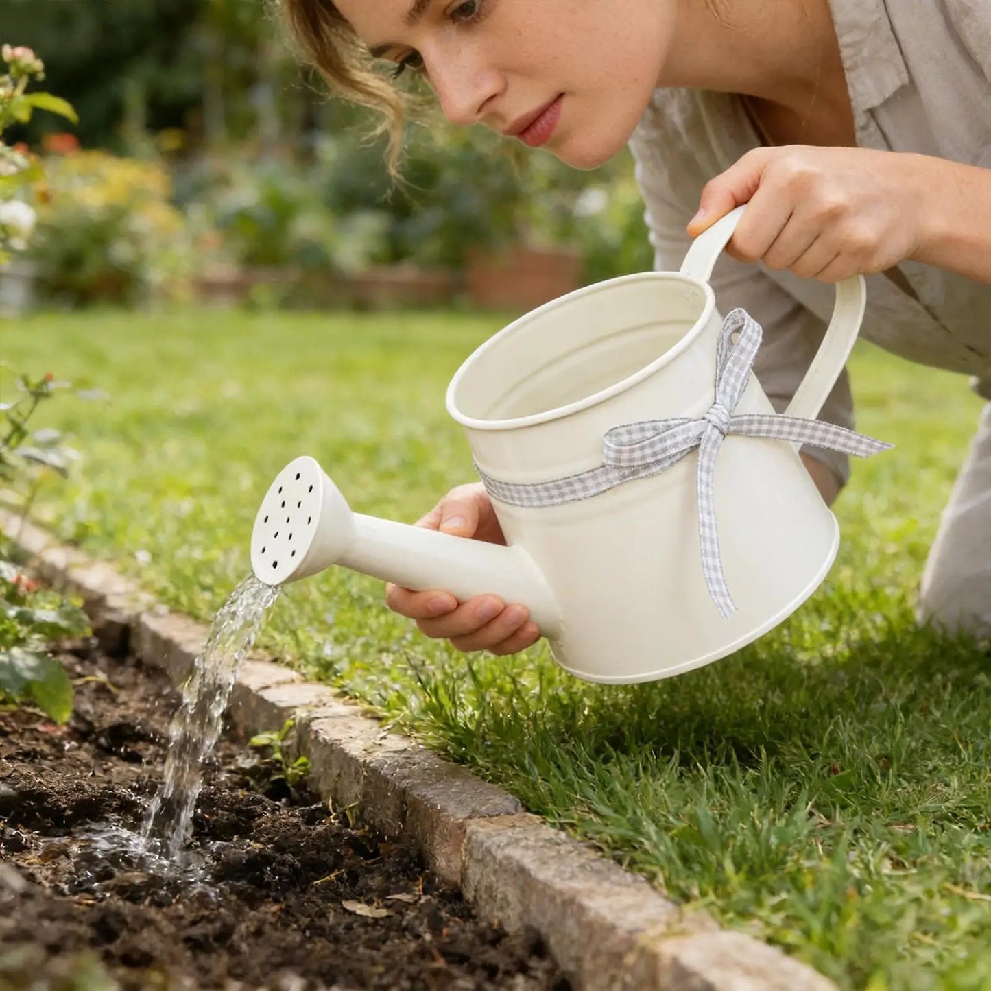 Ornamental Metal Watering Can | Stylish Eye-Catcher | Soft Shower Head | Floravia