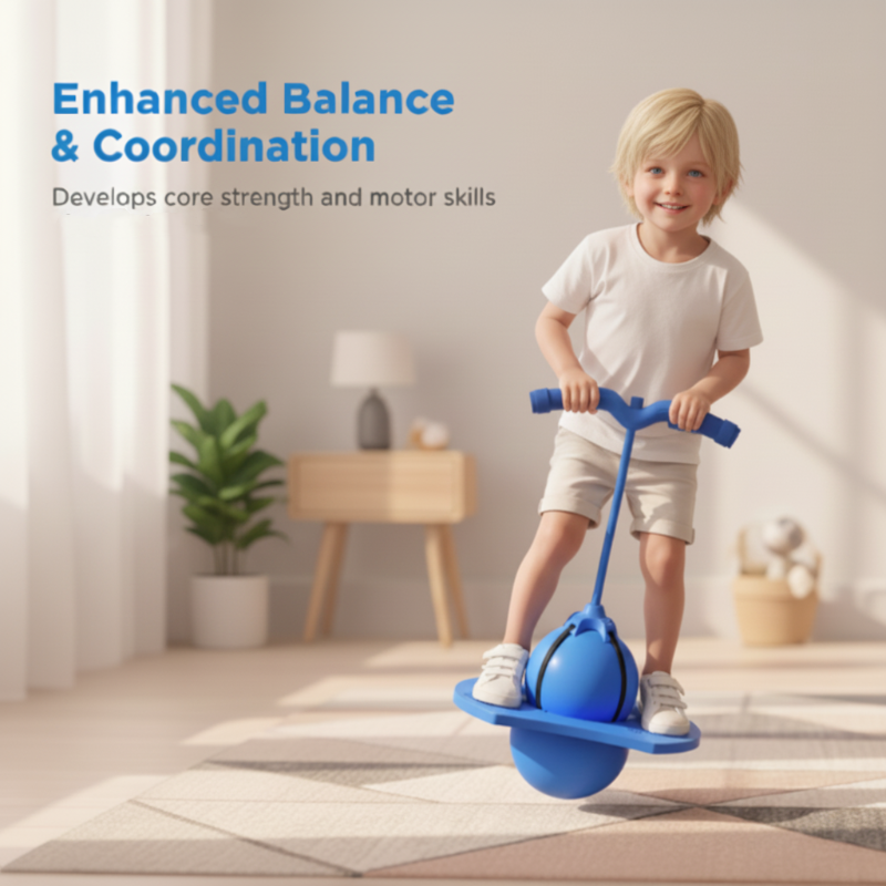 BounceVortex — Kids Balance Hopper Ball with Handle for Active Play