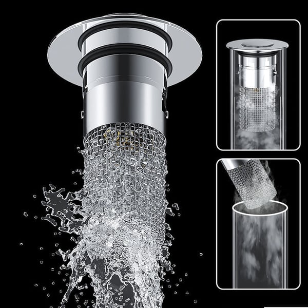 FlowGuard Stainless Steel Sink Drain Filter for Kitchen and Bathroom
