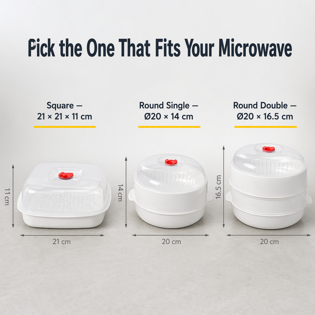 Microwave Steamer for Dumplings and Vegetables