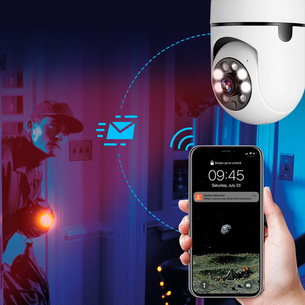 CCTV Security Camera | 360° Surround View | Full HD Night Vision | BulbCam360