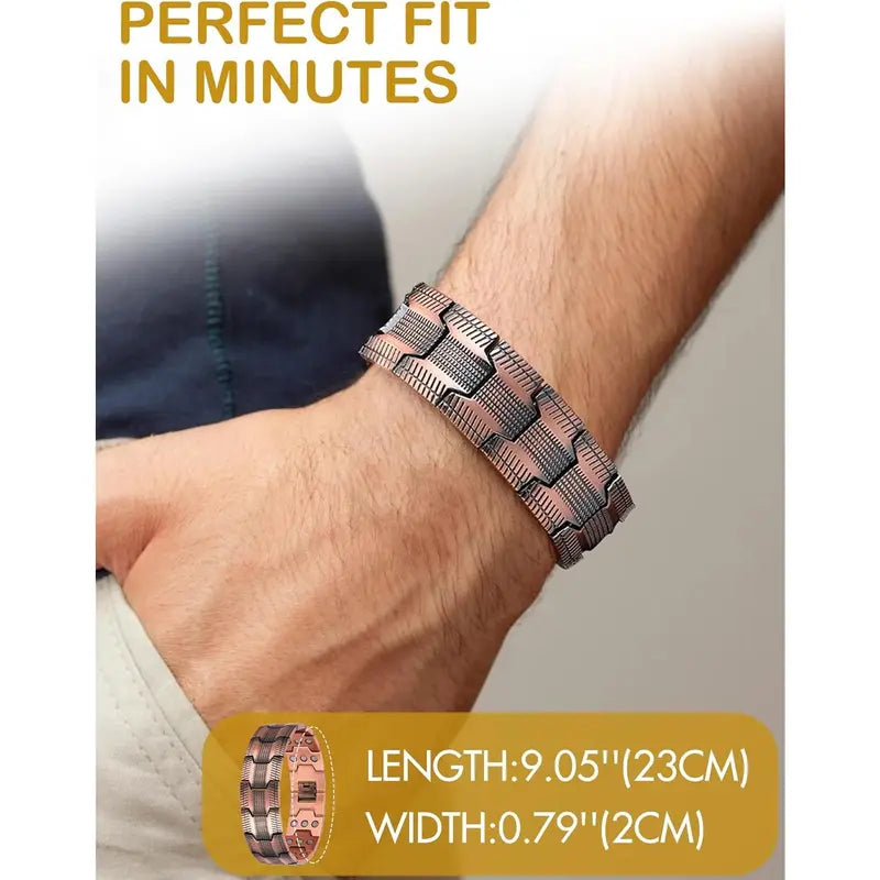 Pure Copper Magnetic Therapy Bracelet for Fatigue & Circulation