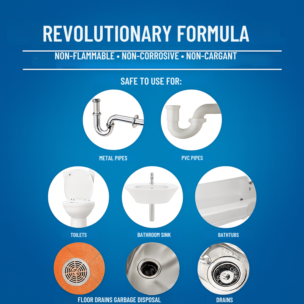 Drain Cleaner | Rapid-Action Pipe Clearing Solution | DrainBlast