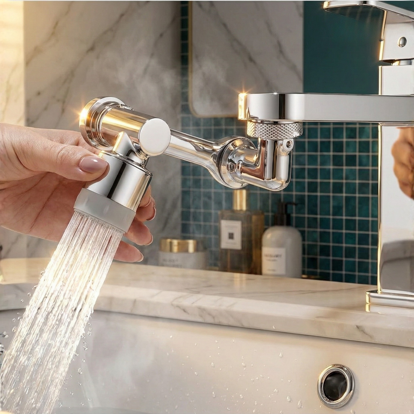 HydroTwist — 360° Swivel Faucet Extender for Kitchen Sink