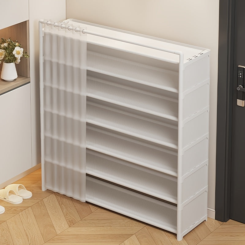 Foldable Shoe Rack with Dust Protection - 4 to 7 Tiers
