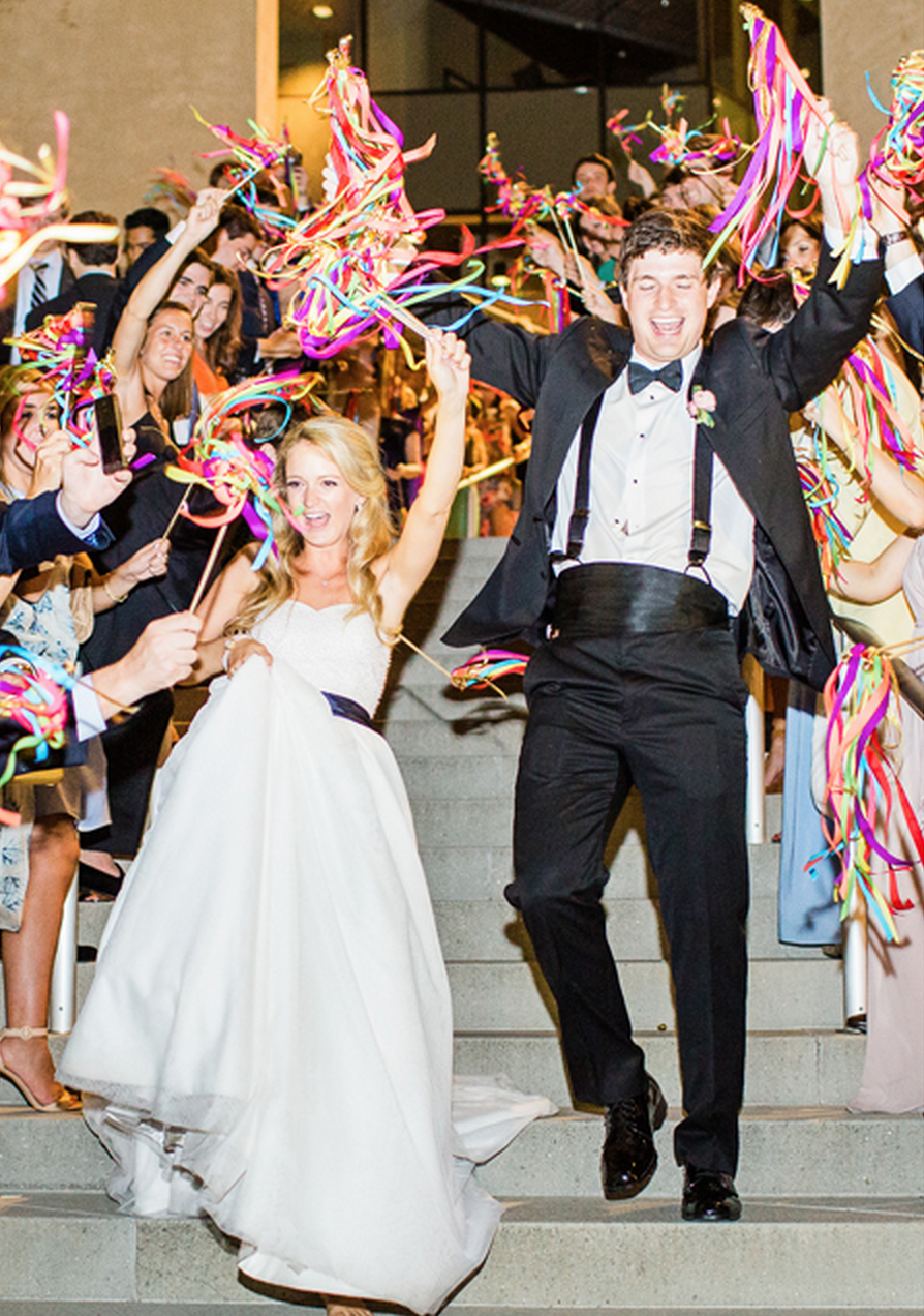 Misty Turquoise Wedding Wands with Triple Ribbon and Bell, Wand Streamers, Ribbon Sticks