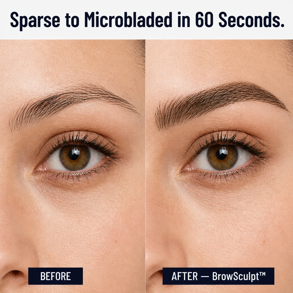 BrowSculpt™ — Brush On Hair-Like Microblade Brows In Under 60 Seconds Flat