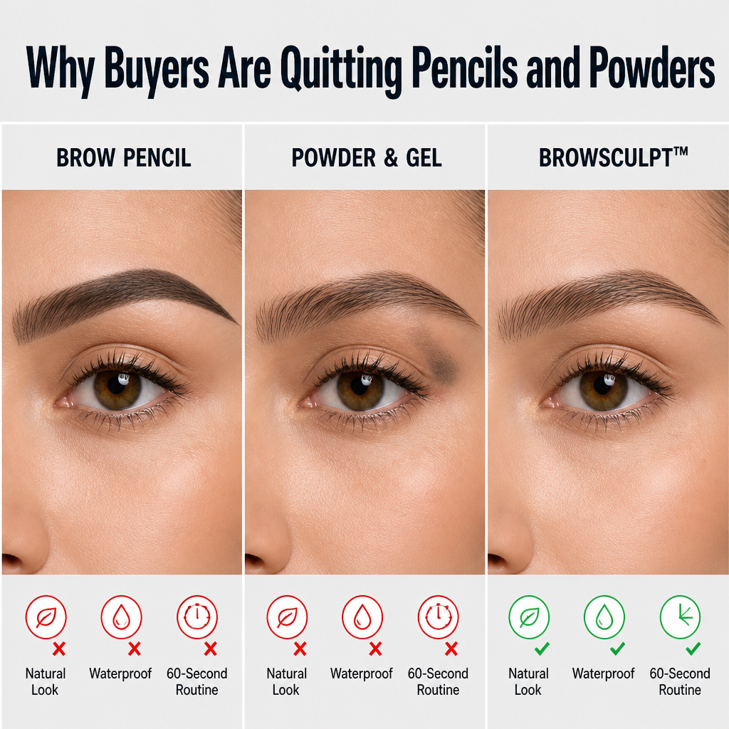 BrowSculpt™ — Brush On Hair-Like Microblade Brows In Under 60 Seconds Flat
