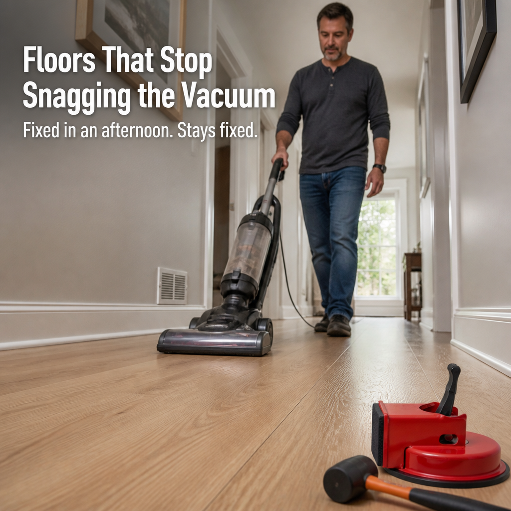 FloorMate™ — Pull Floorboards Tight and Erase Every Gap Without Damaging a Plank