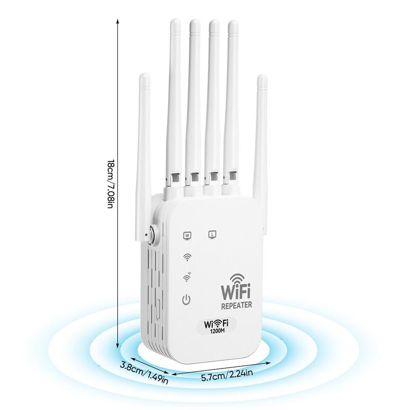 6-Antenna Dual Band WiFi Extender Booster for Home & Gaming