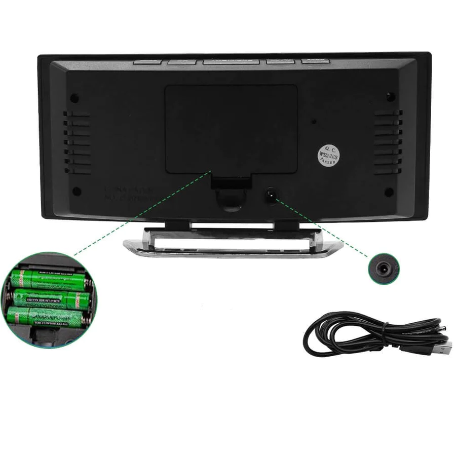 Digital Timepiece | LED Mirror Alarm Display | Auto-Dimming Anti-Glare | CurveClock