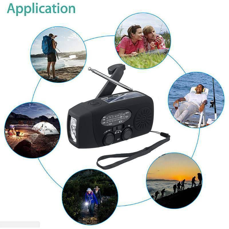 Hand Crank Emergency Radio with Flashlight and Battery Charger