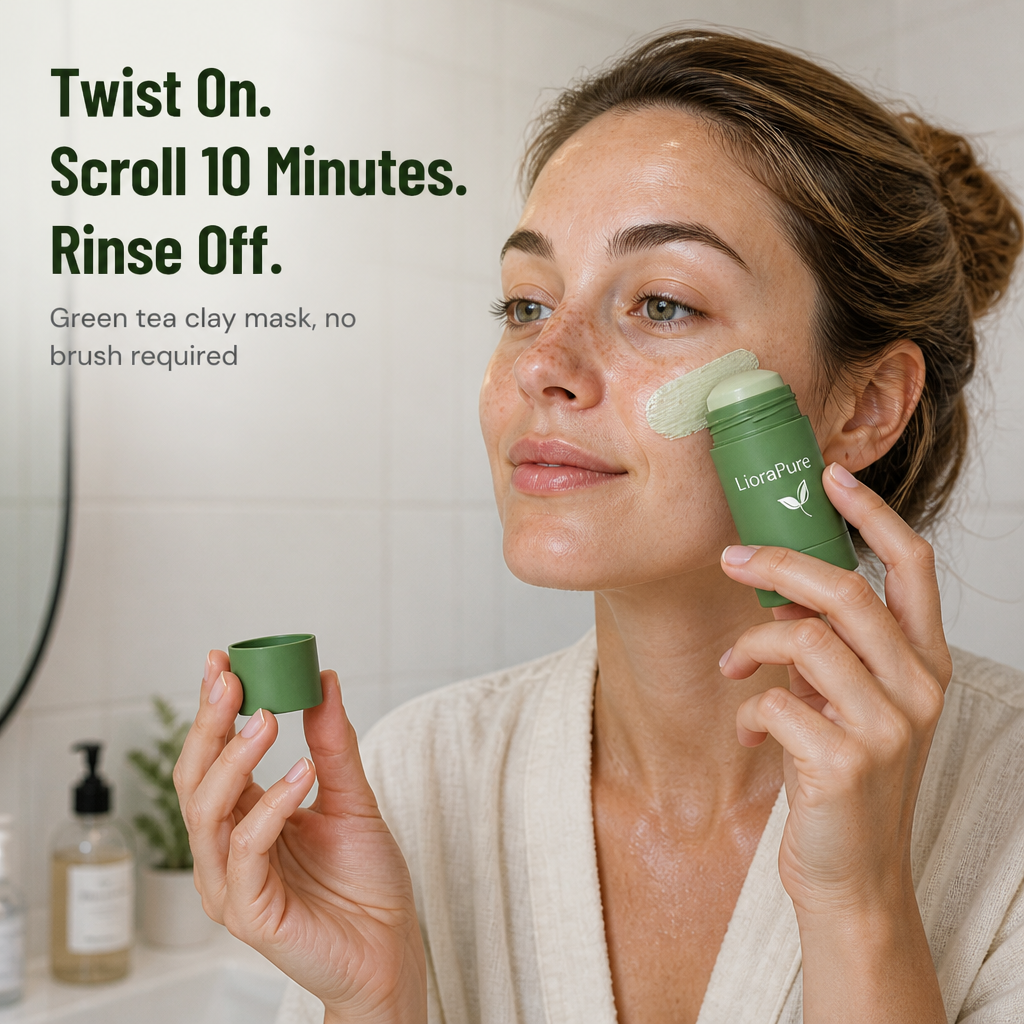 LioraPure™ — Sweep On Green Tea Clay In 30 Seconds, Rinse Off In 10